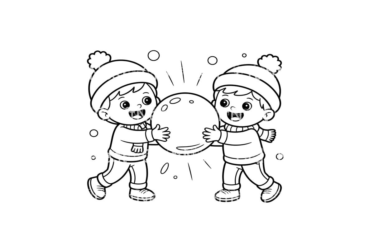 Snowy Adventures for Kids Coloring Books