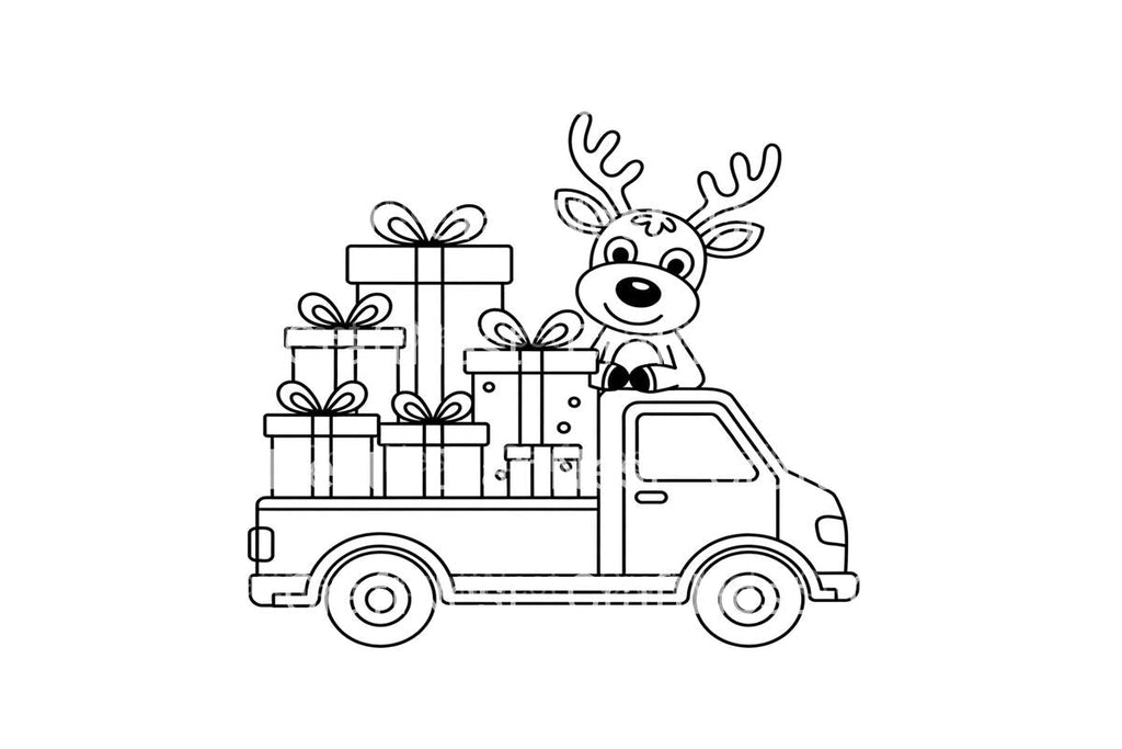 Christmas Reindeer Delivery Coloring Books