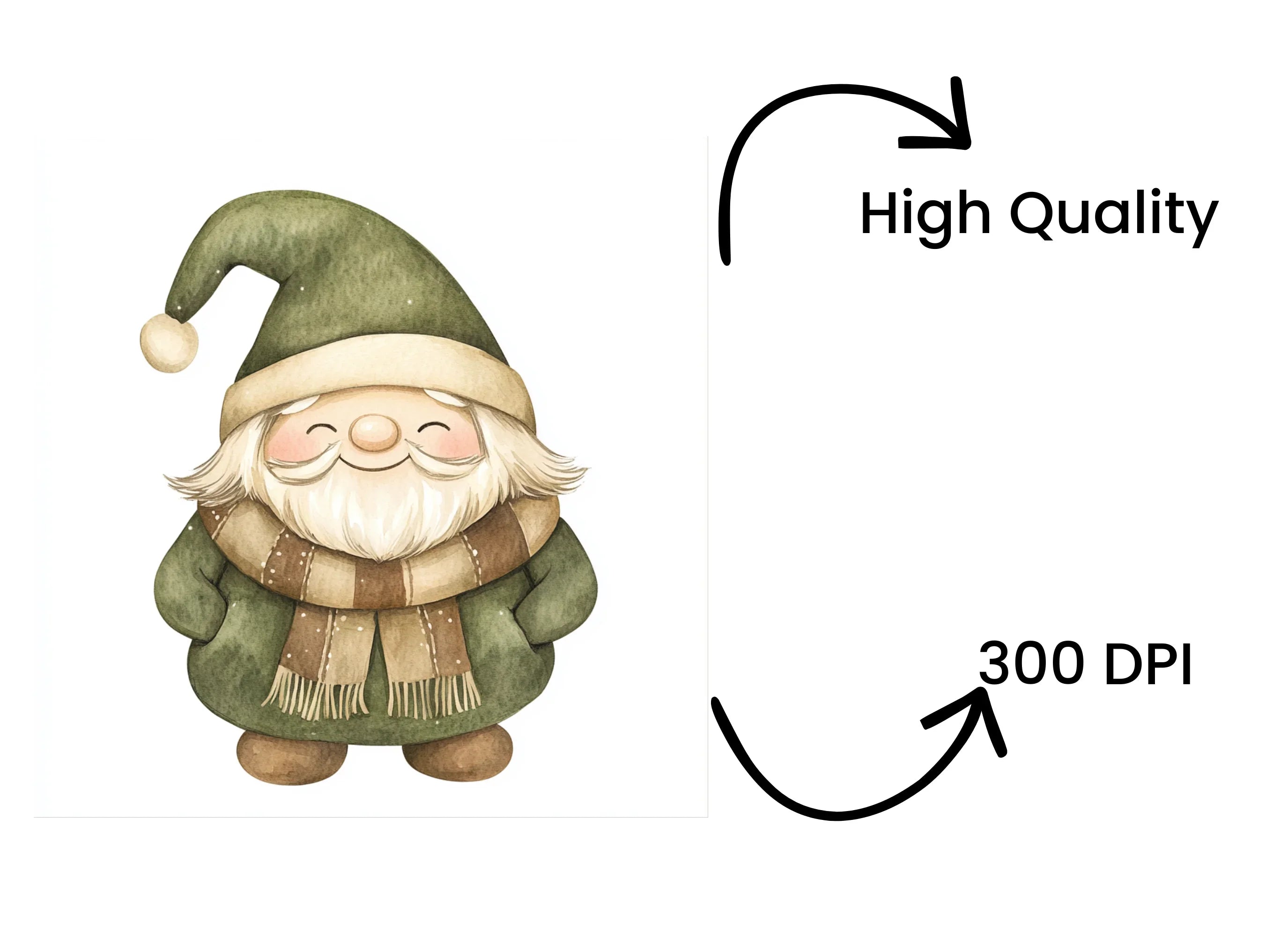Cute Winter Gnomes Clipart Bundle