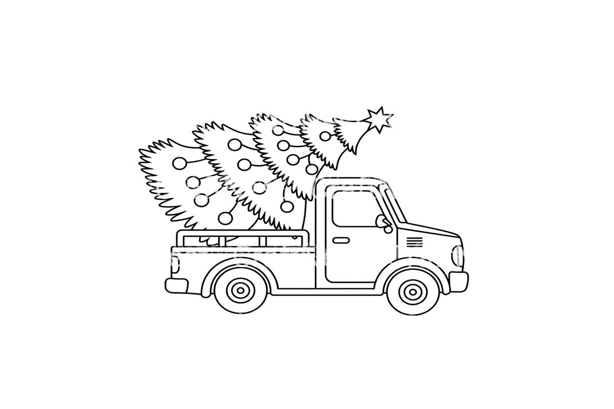 Christmas Tree Truck Coloring Books