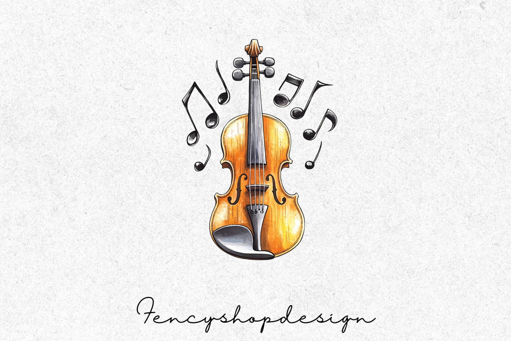 Violin Music Notes Clipart Bundle