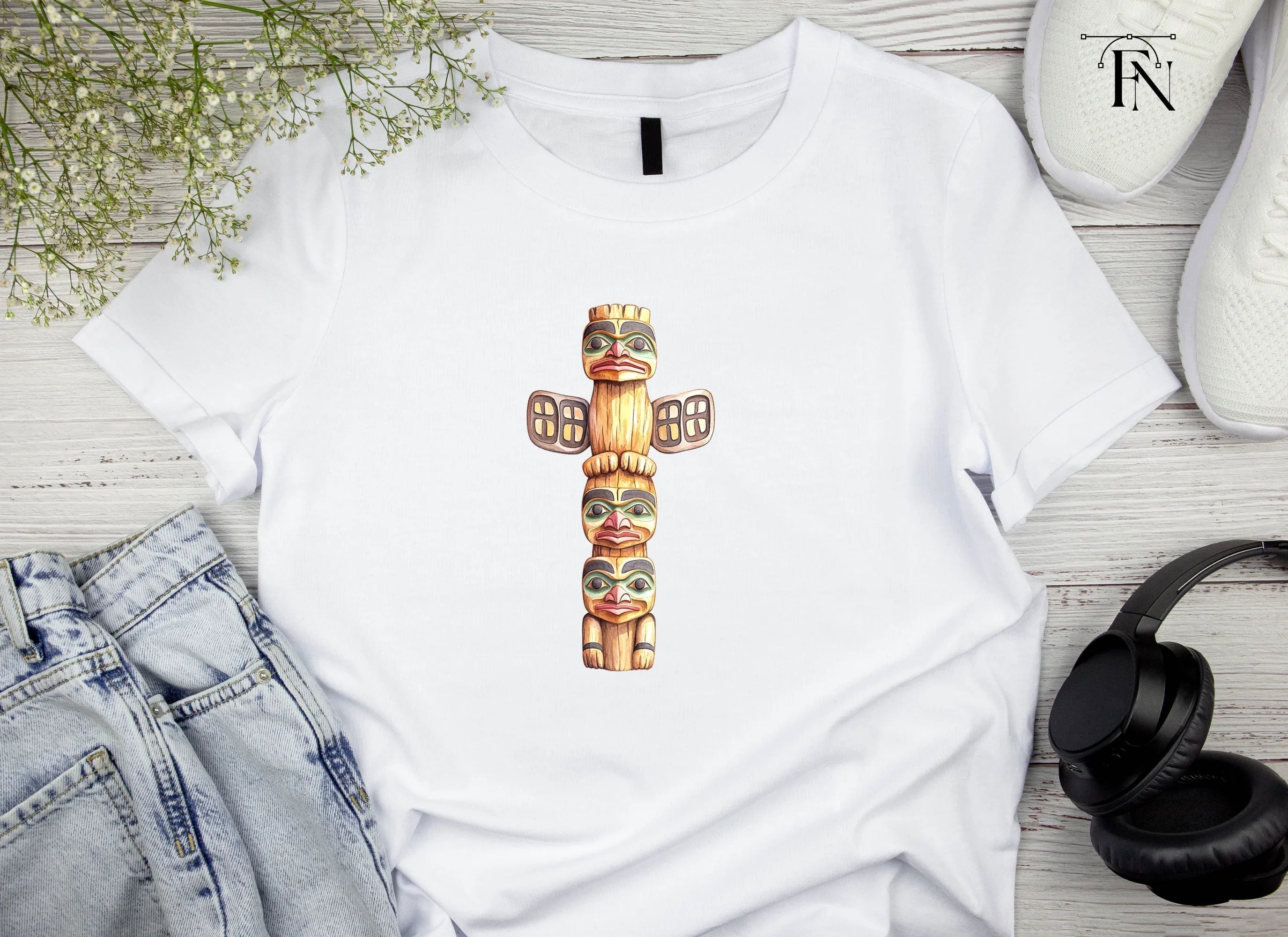 Traditional Totem Pole Clipart Bundle
