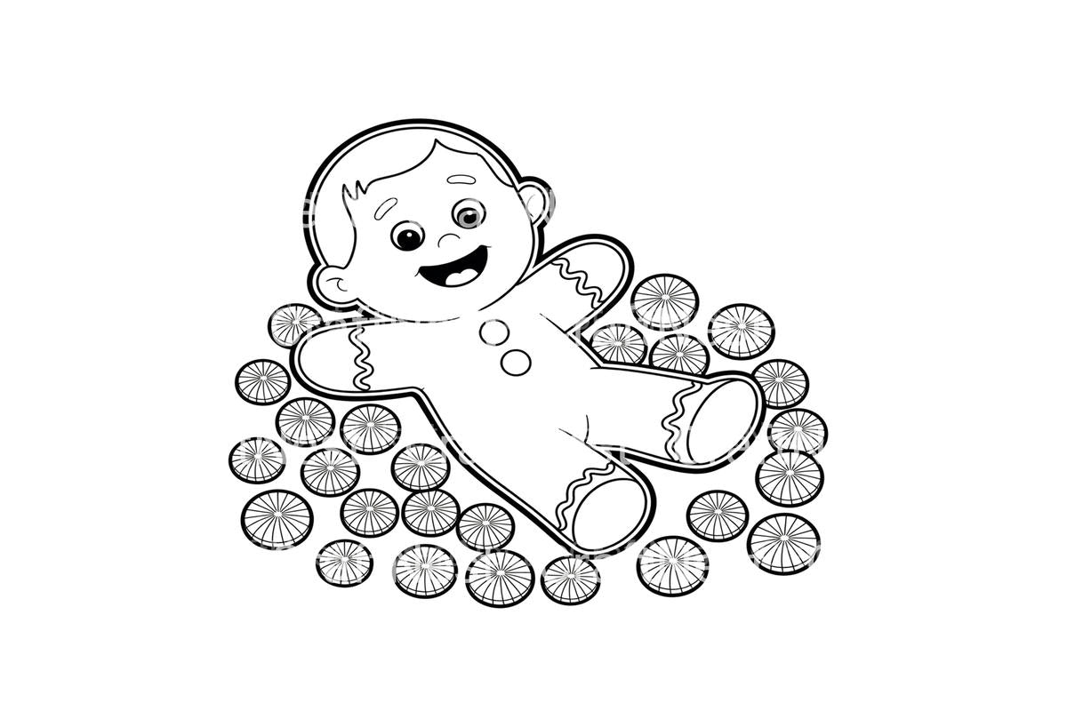 Gingerbread Man Candy Coloring Books