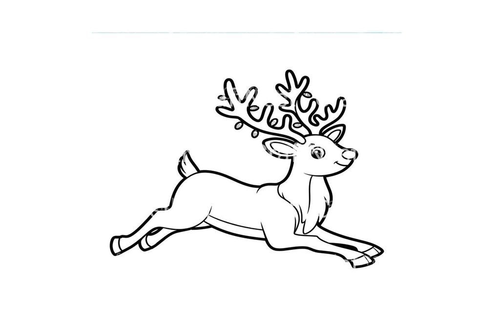 Festive Reindeer Christmas Coloring Books