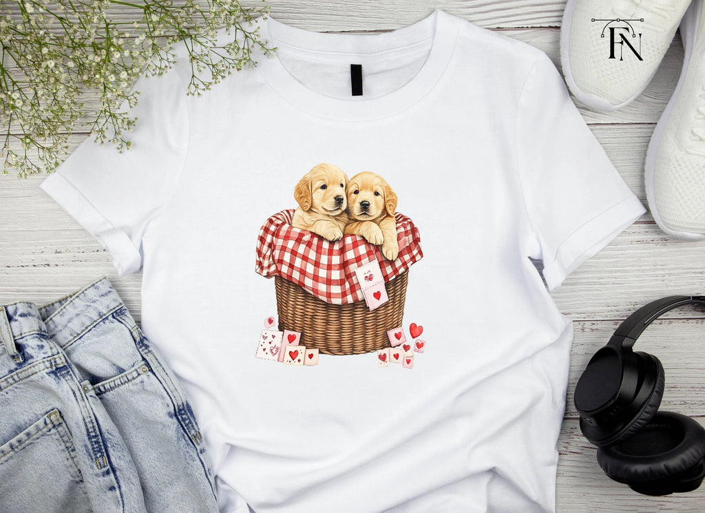Cute Golden Retriever Puppies Clipart Bundle