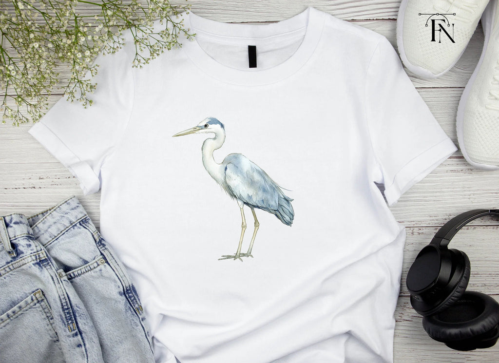 Elegant Grey Heron Bird Clipart Bundle