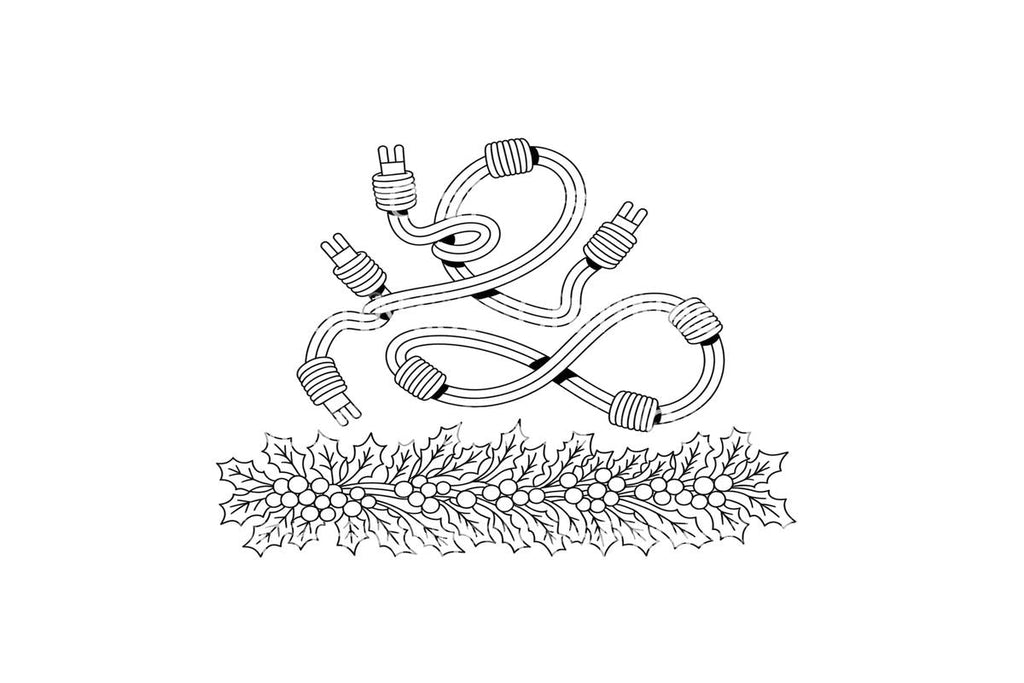 Christmas Lights and Holly Coloring Books