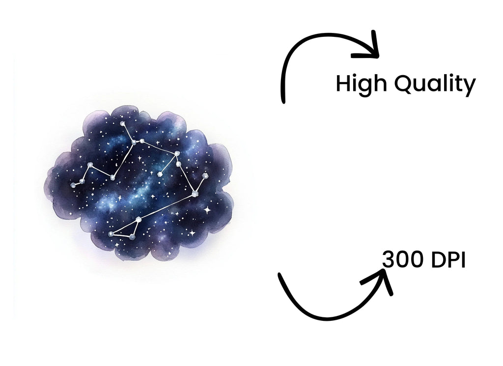 Constellation Cloud Clipart Bundle