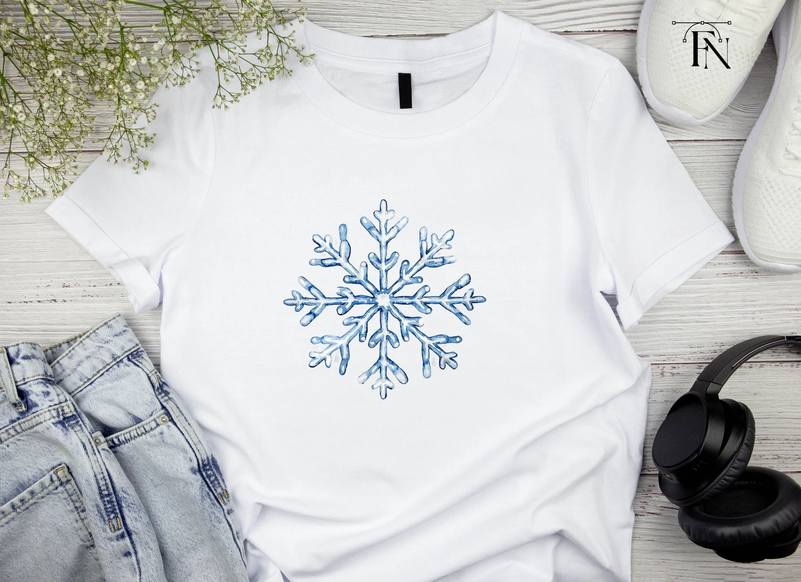 Elegant Snowflake Clipart Bundle