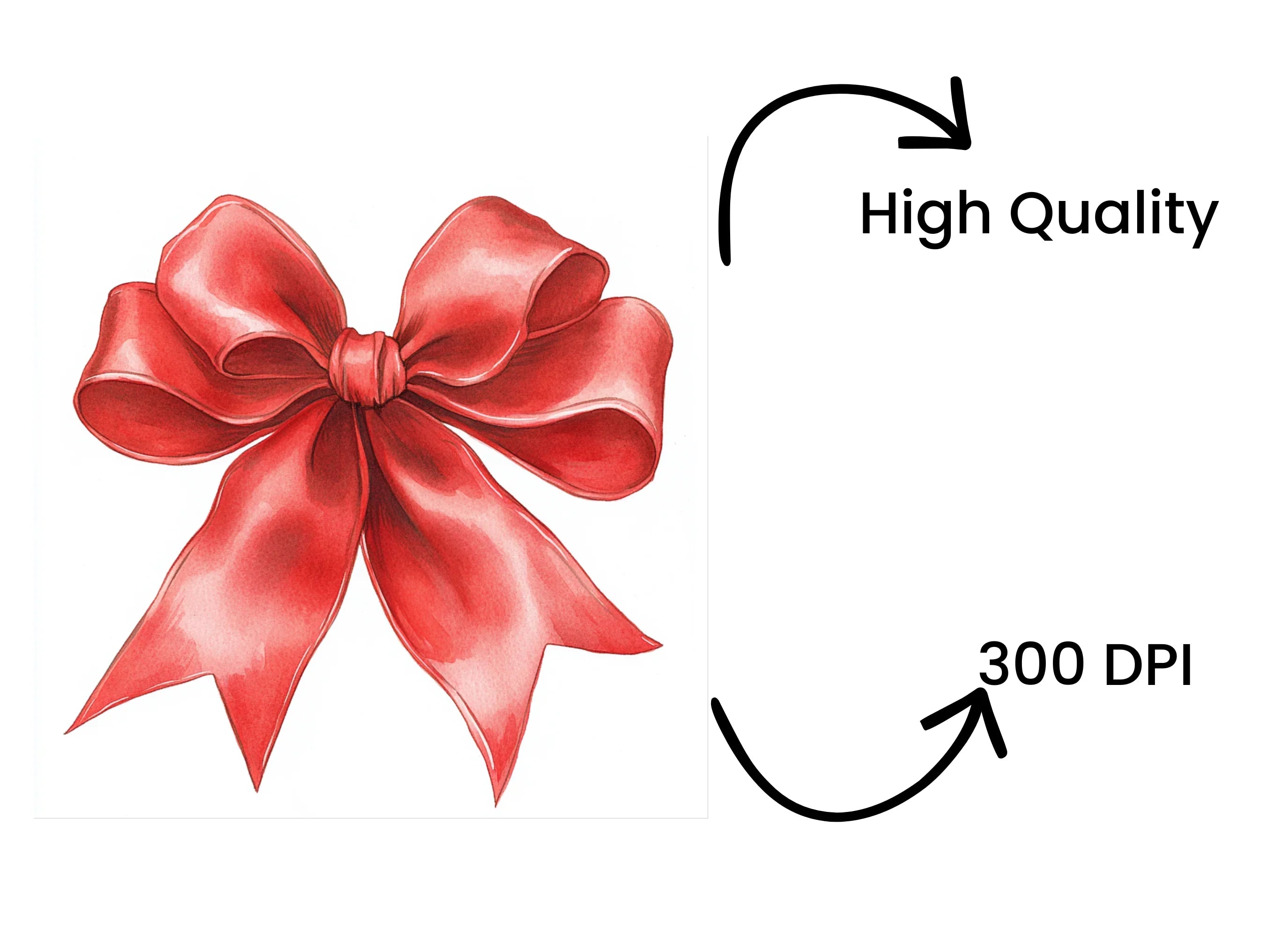 Elegant Red Bows Clipart Bundle