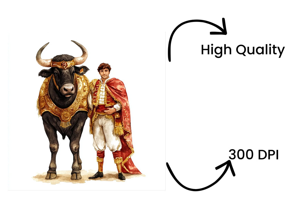 Matador and Bull Clipart Bundle