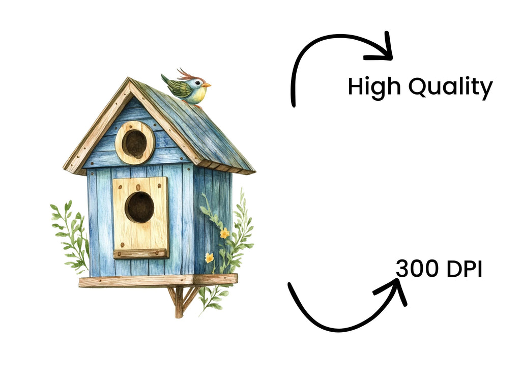 Birdhouses Clipart Bundle