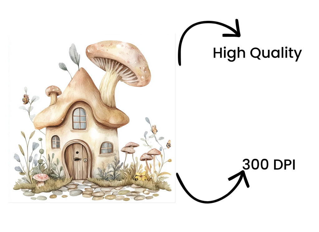 Enchanted Forest Homes Clipart Bundle