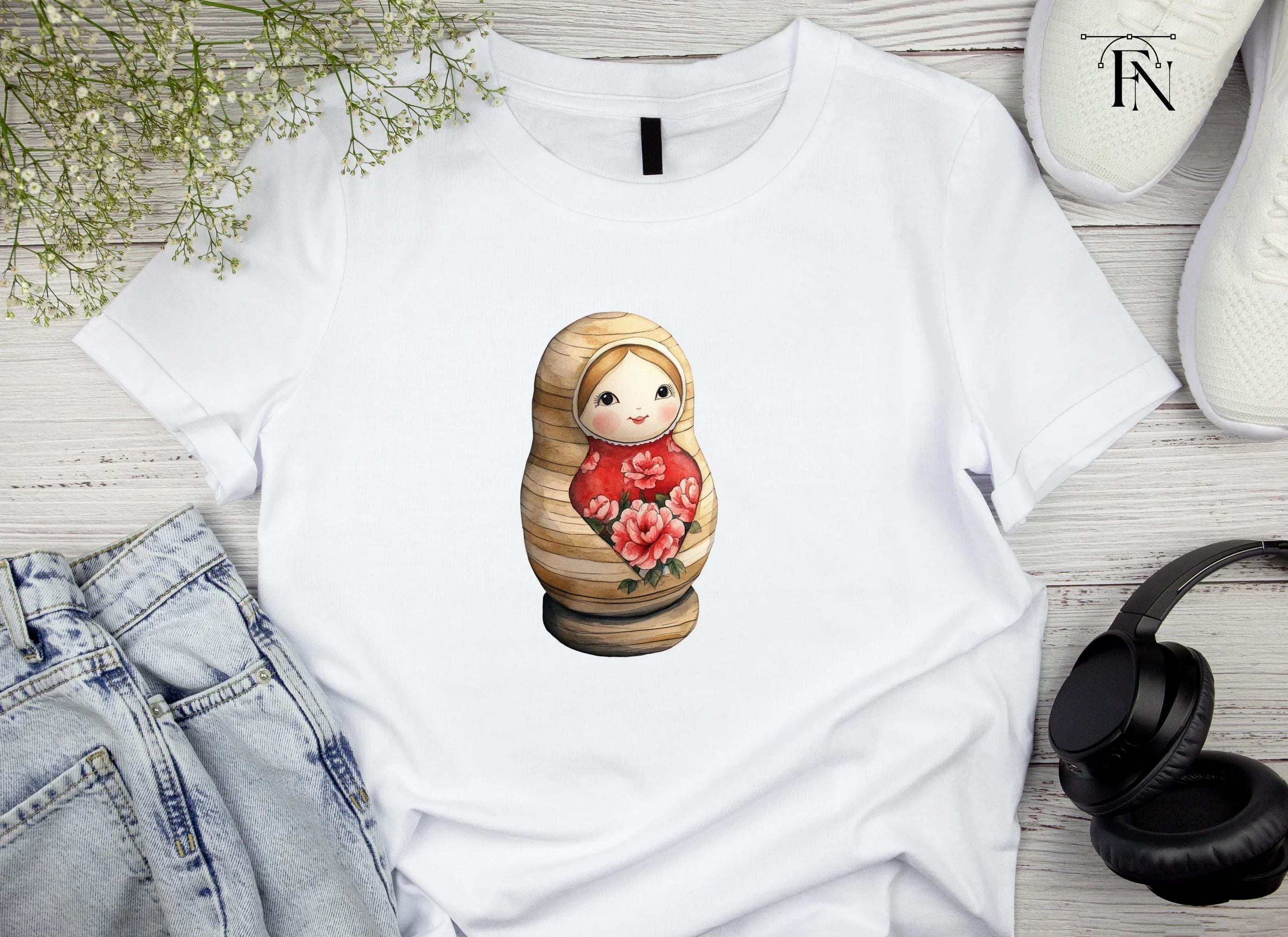 Russian Nesting Dolls Clipart Bundle