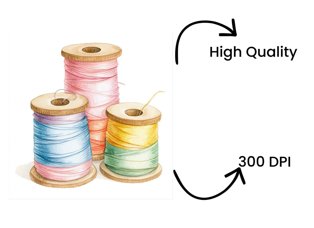 Thread Spools Clipart Bundle
