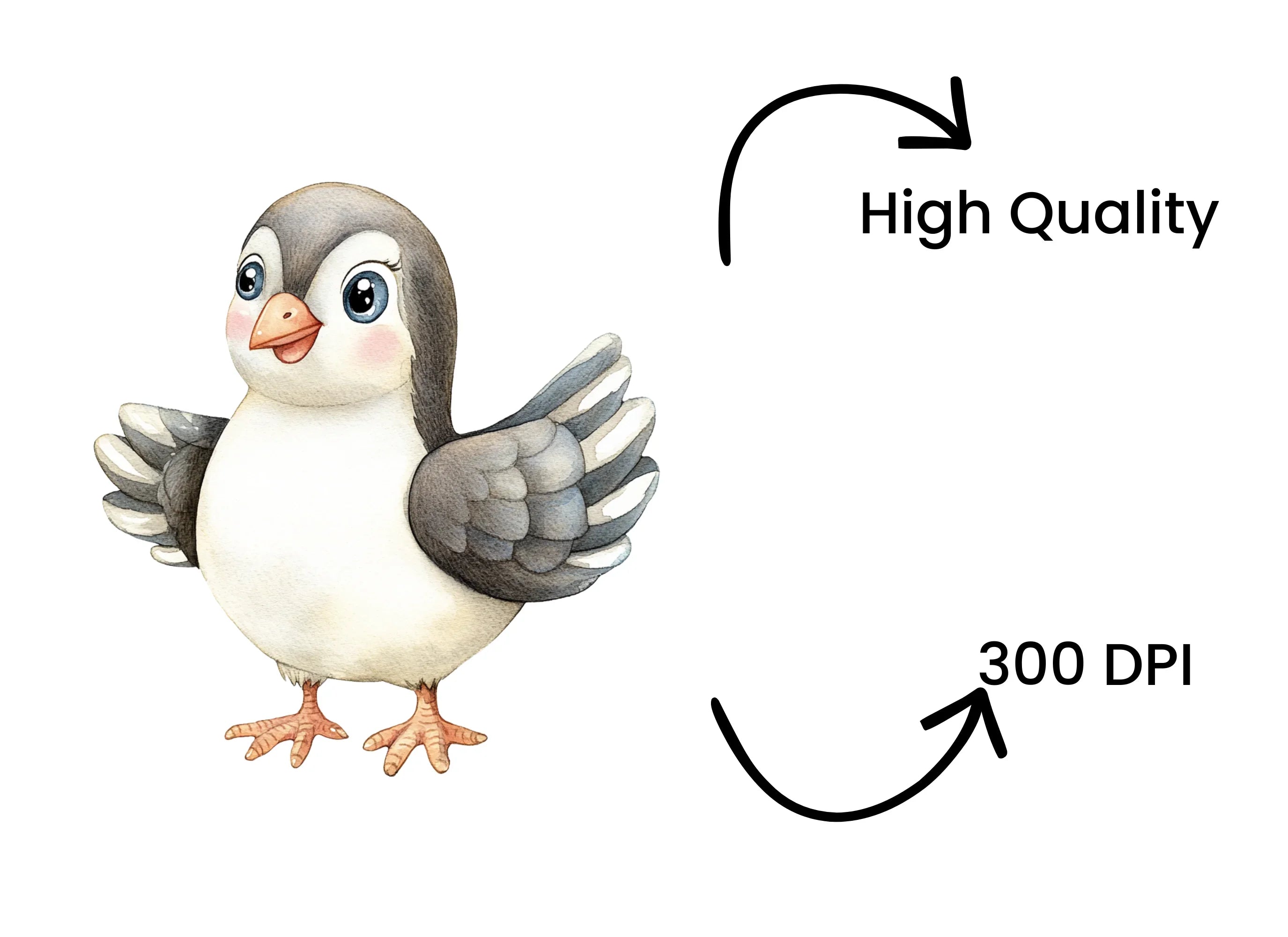Charming Baby Bird Clipart Bundle