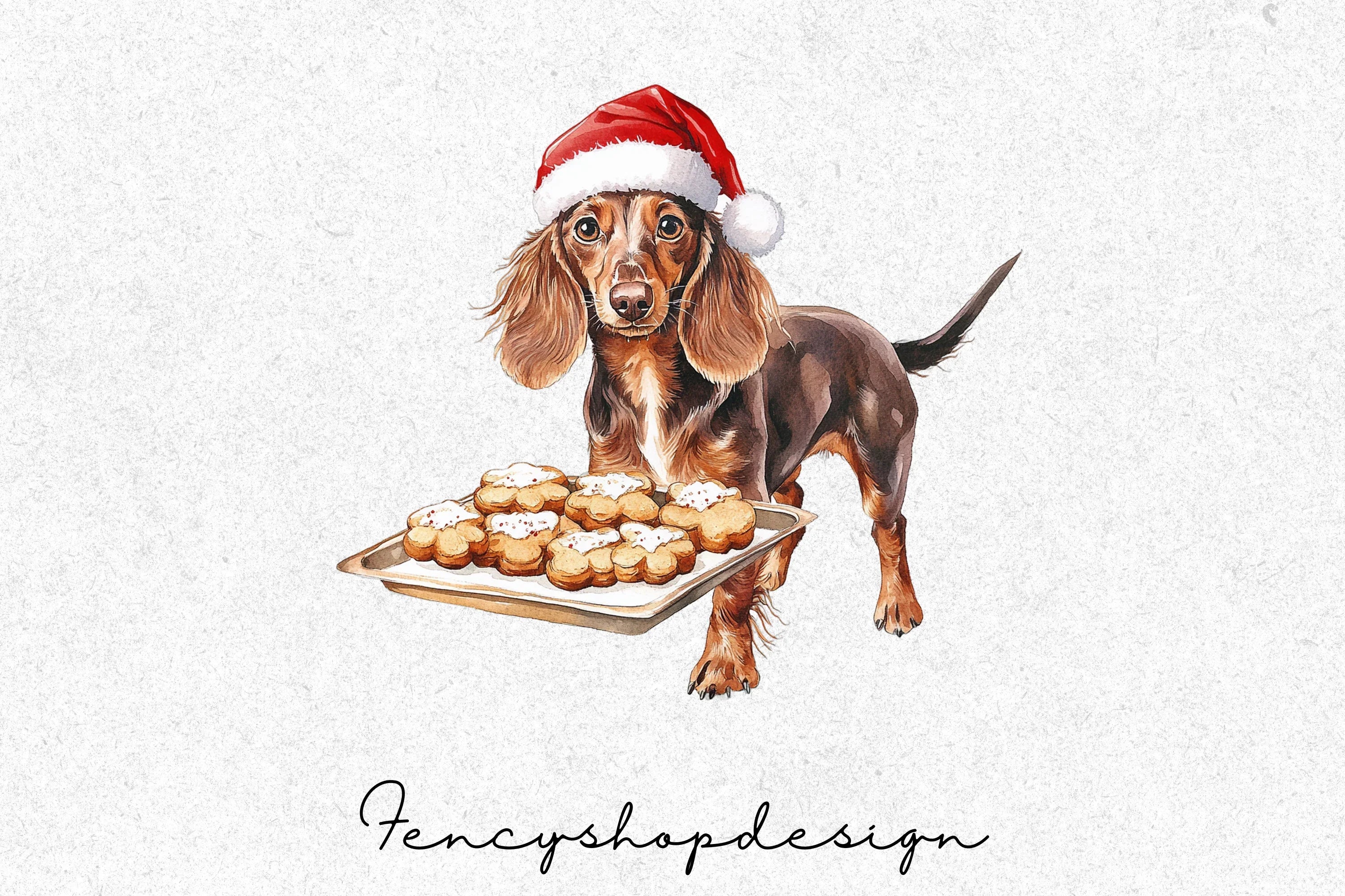 Christmas Bakery Corgi Clipart Bundle