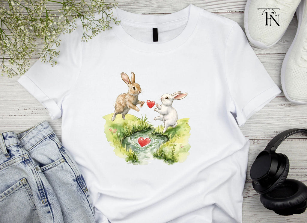 Romantic Bunny Heart Pond Clipart Bundle