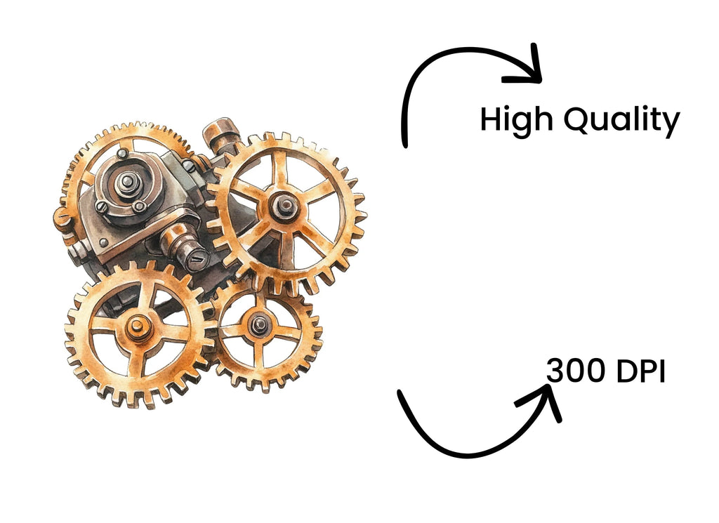 Steampunk Gears Clipart Bundle