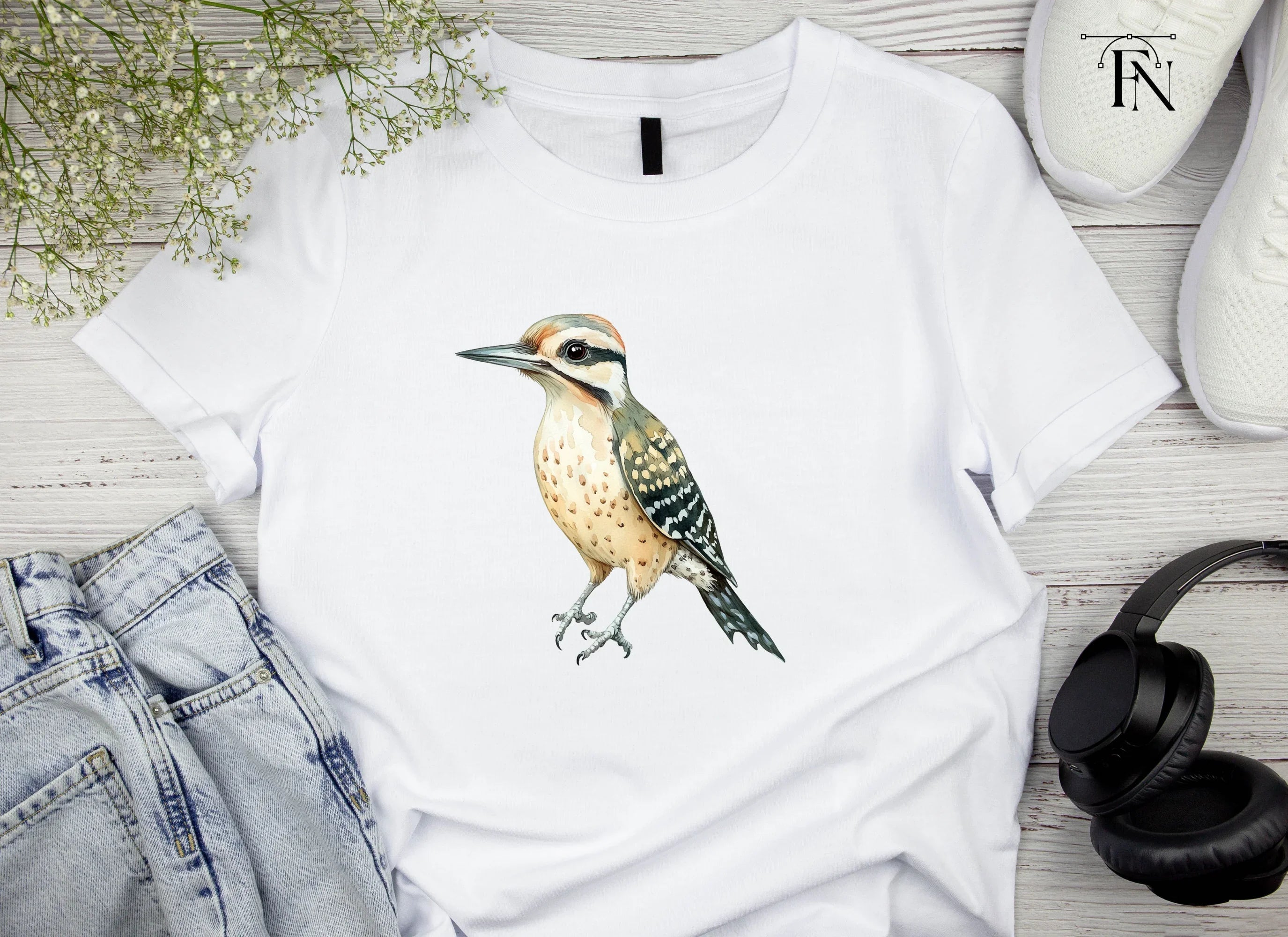 Cute Spotted Woodpecker Clipart Bundle