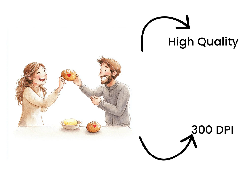 Couple Sharing Bread and Butter Clipart Bundle