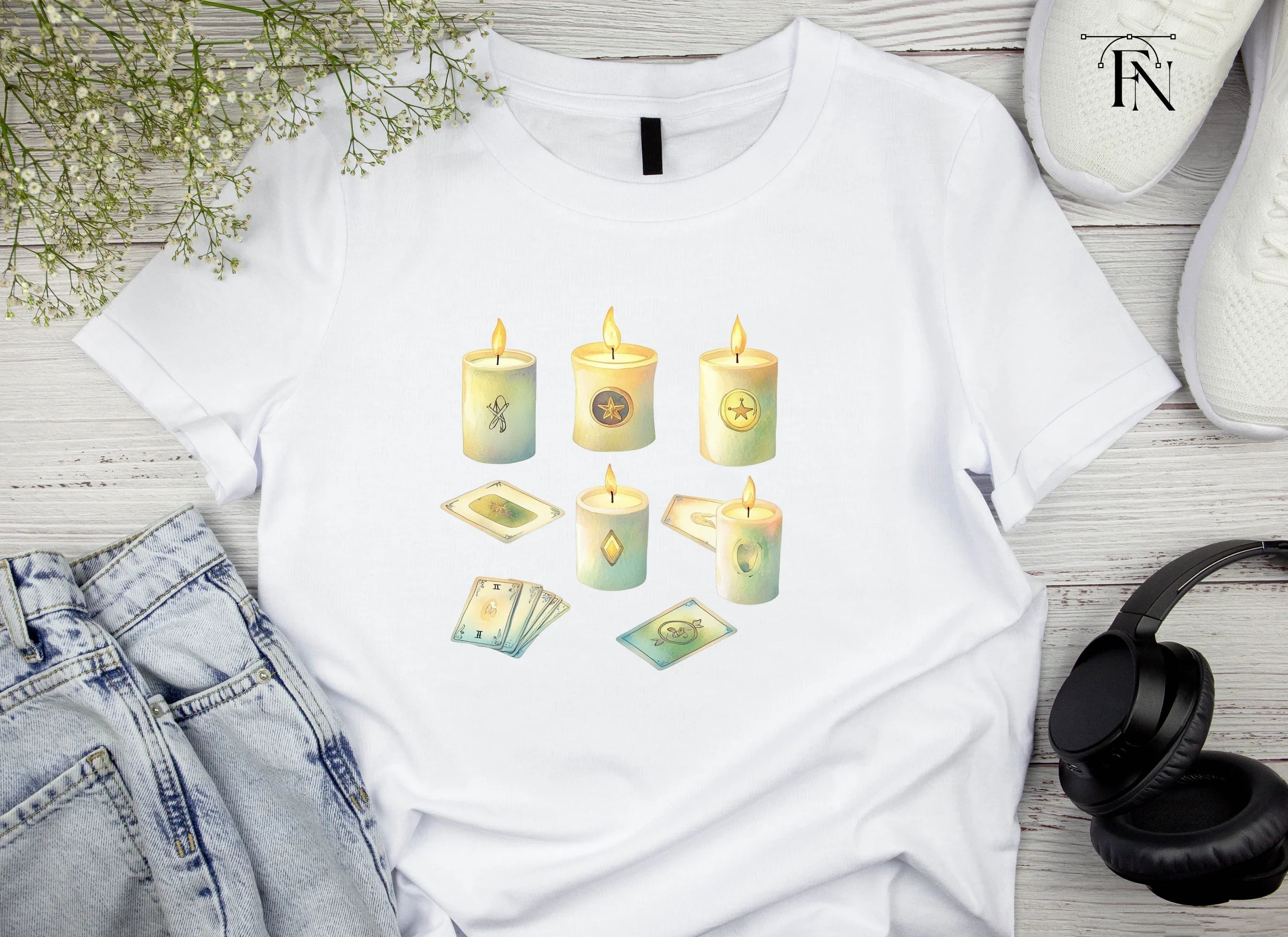 Magical Candles and Tarot Cards Clipart Bundle