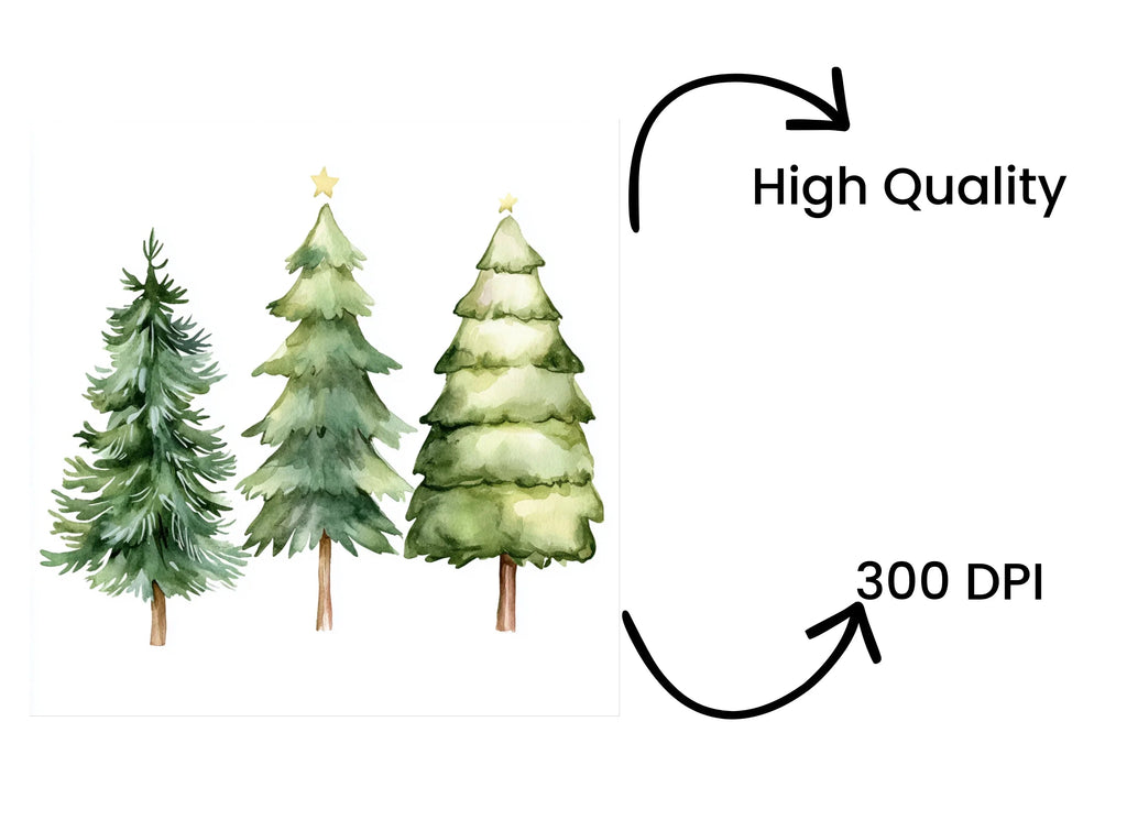 Christmas Trees Clipart Bundle