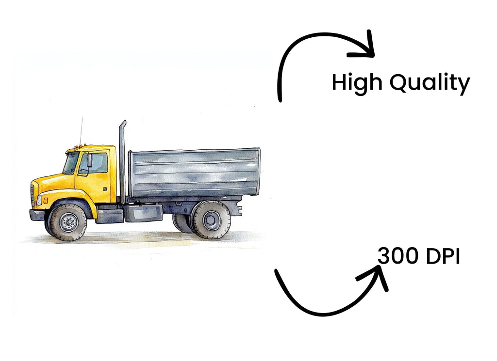 Yellow Dump Truck Clipart Bundle