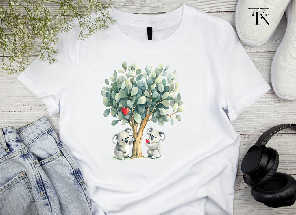 Cute Koala Family with Eucalyptus Trees Clipart Bundle