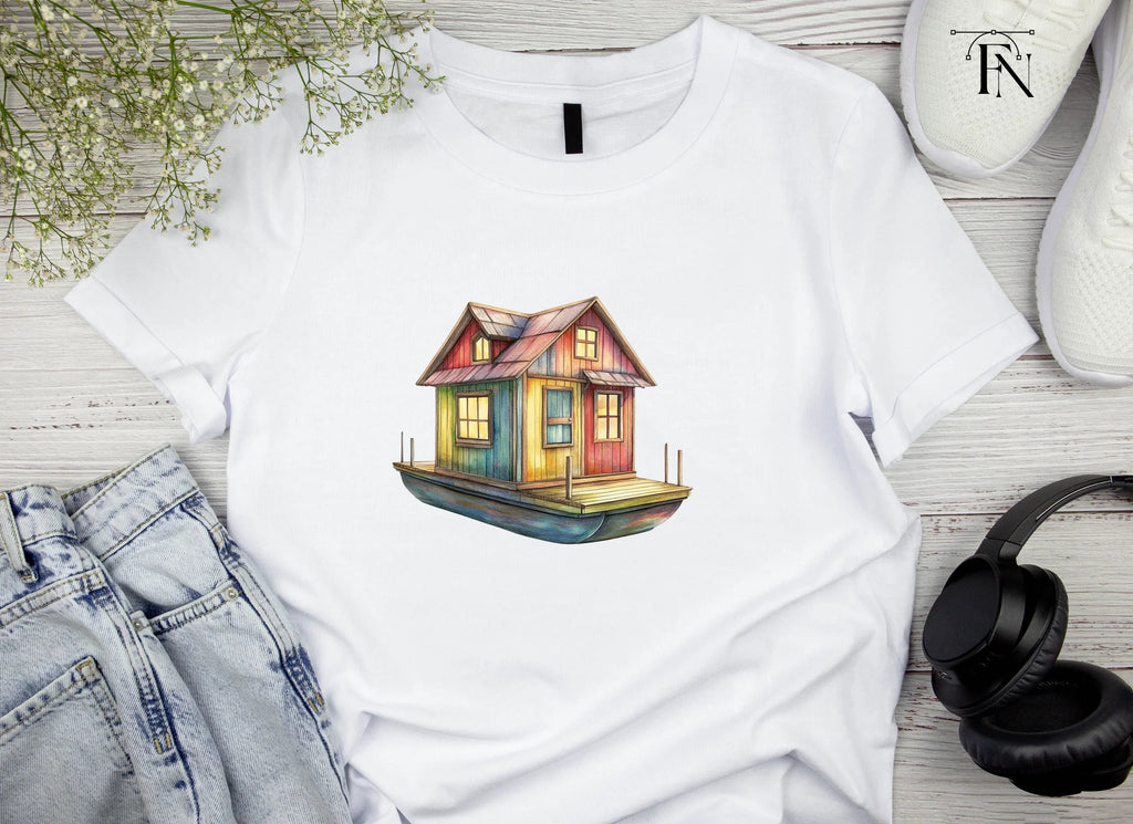 Colorful Floating House Clipart Bundle