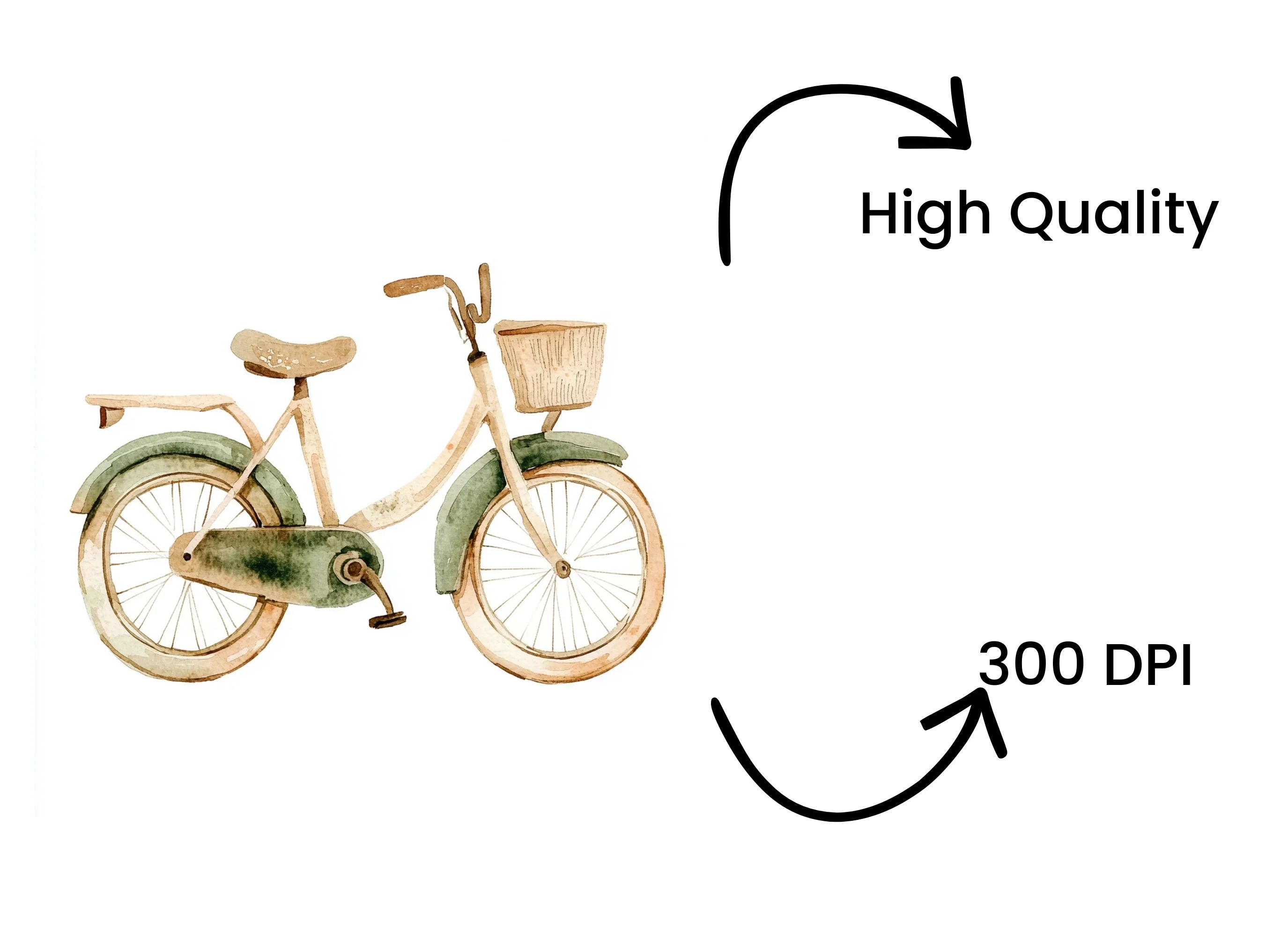 Vintage Bicycle Clipart Bundle