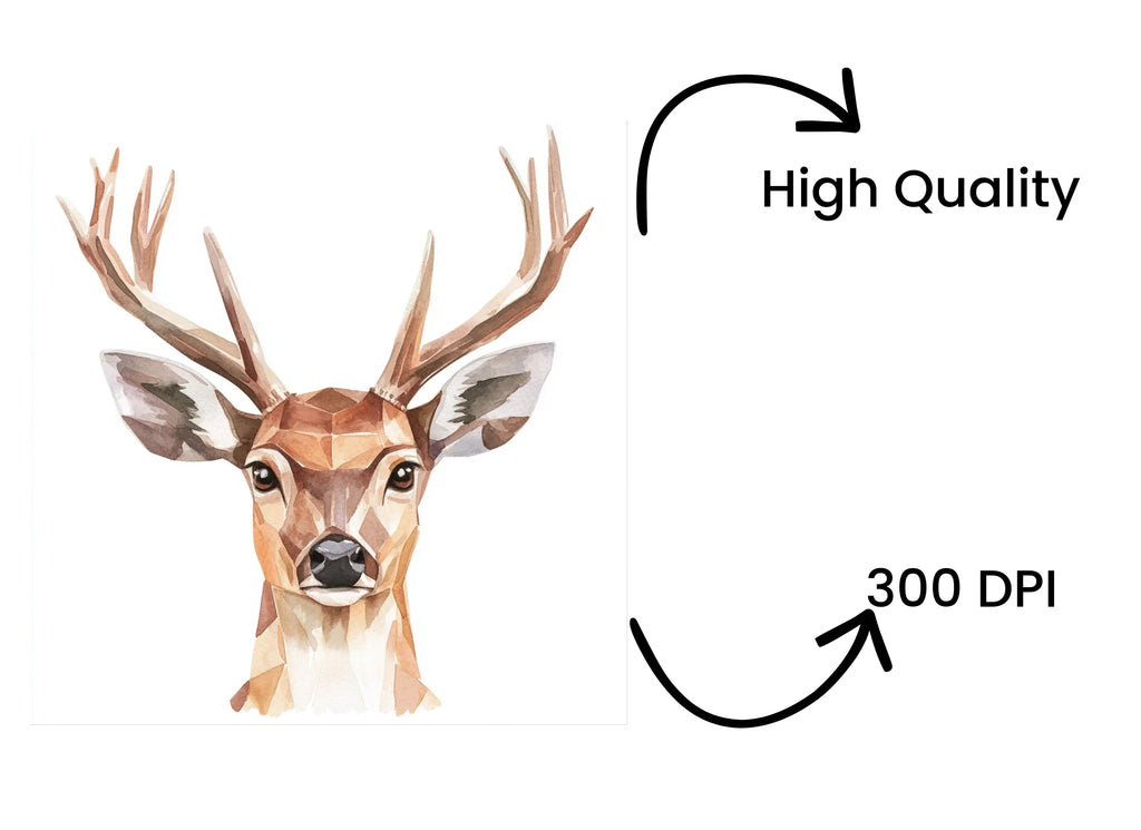 Deer Head Clipart Bundle