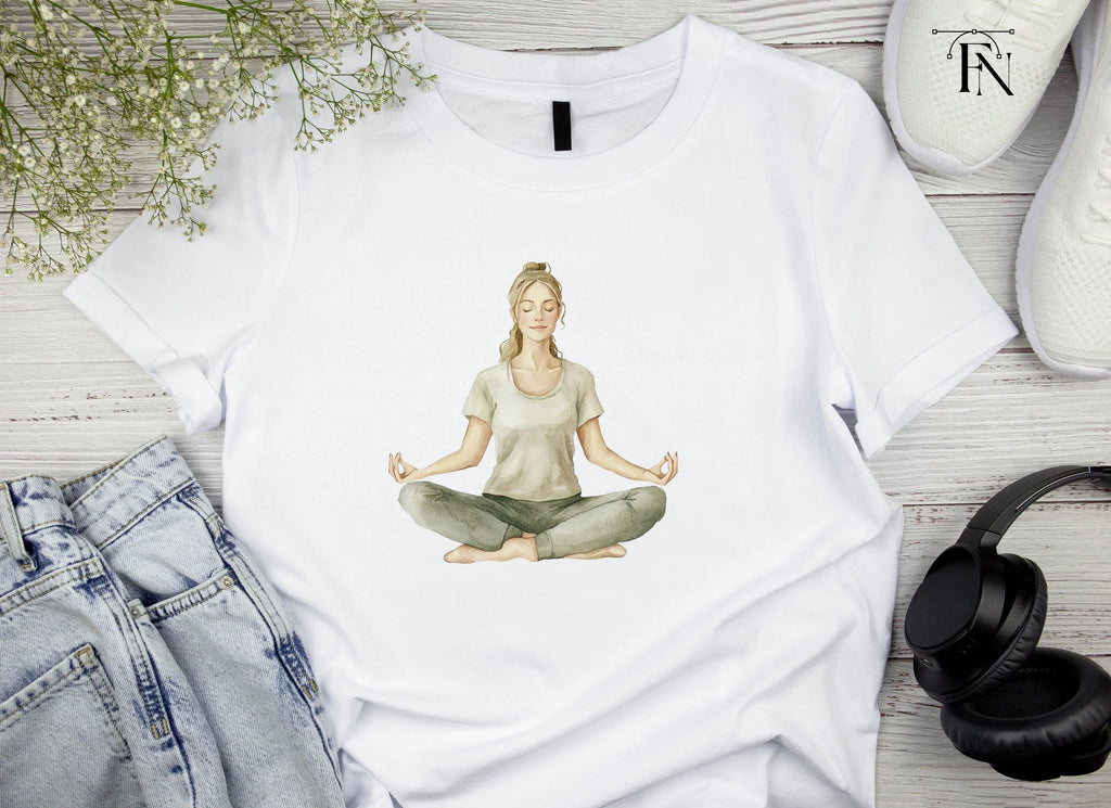 Woman Meditating Clipart Bundle