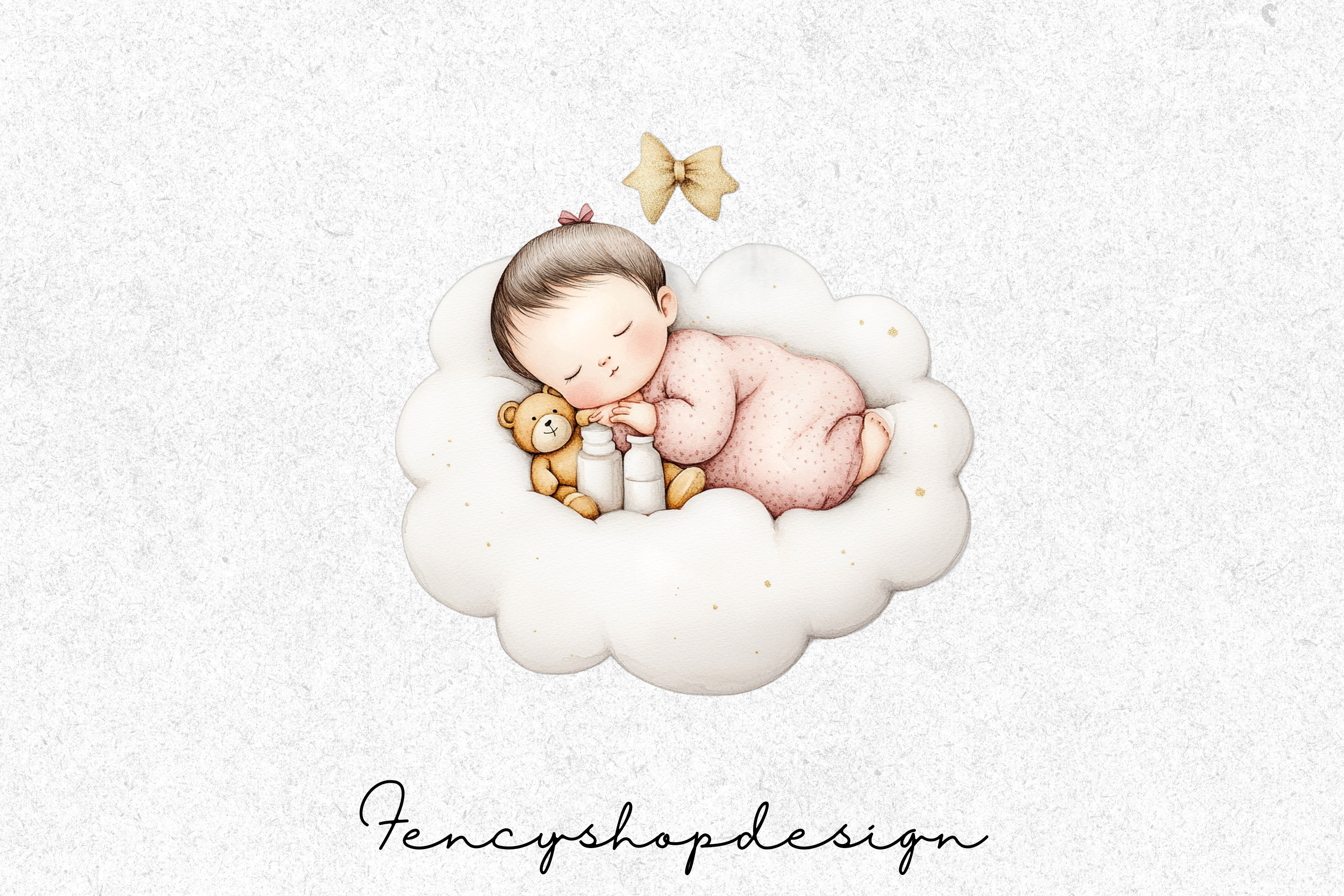 Dreamy Cloud Babies Clipart Bundle