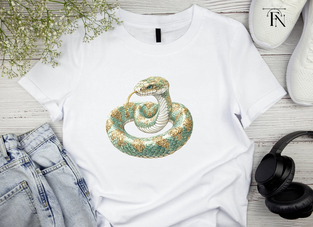 Elegant Green Ornate Snake Clipart Bundle