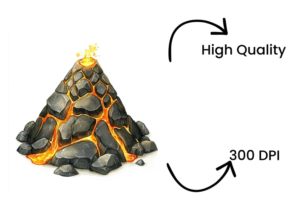 Volcano Eruption Clipart Bundle