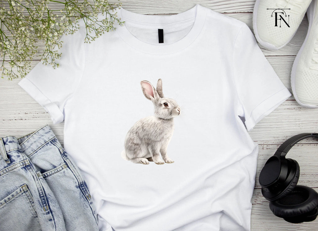 Adorable Grey Rabbit Clipart Bundle