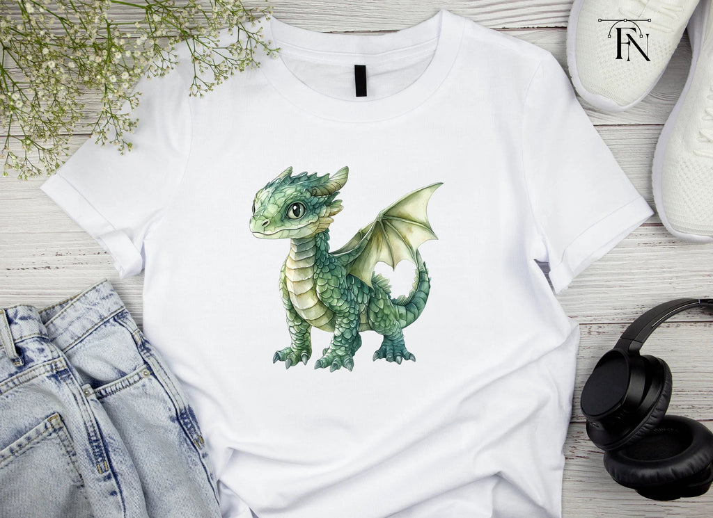 Charming Green Baby Dragon Clipart Bundle