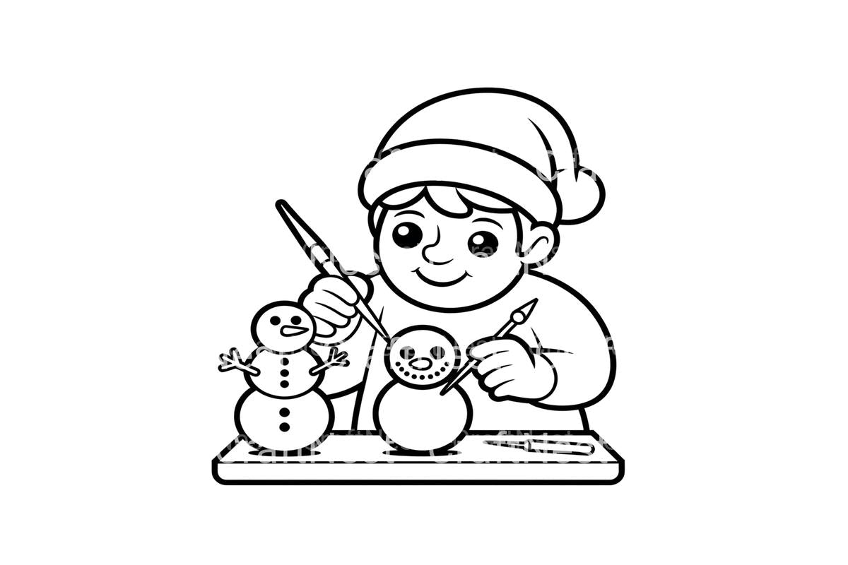Snowman Crafting Coloring Books