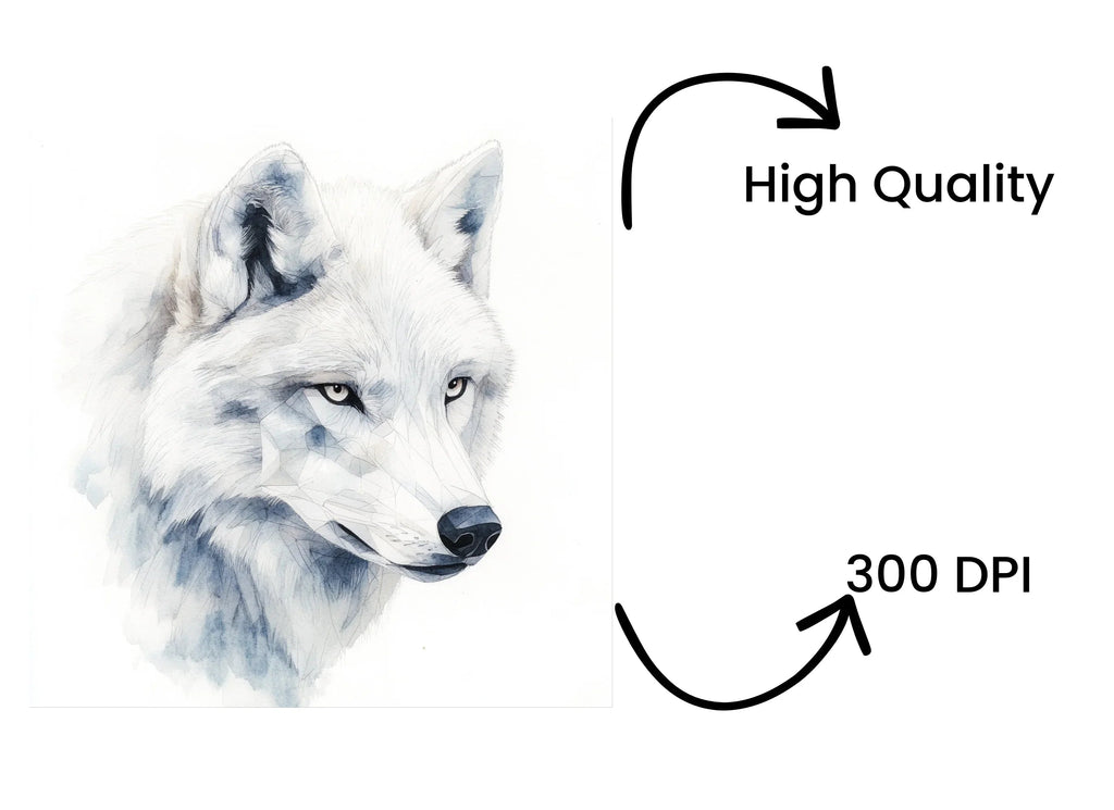 Realistic Wolf Portraits Clipart Bundle