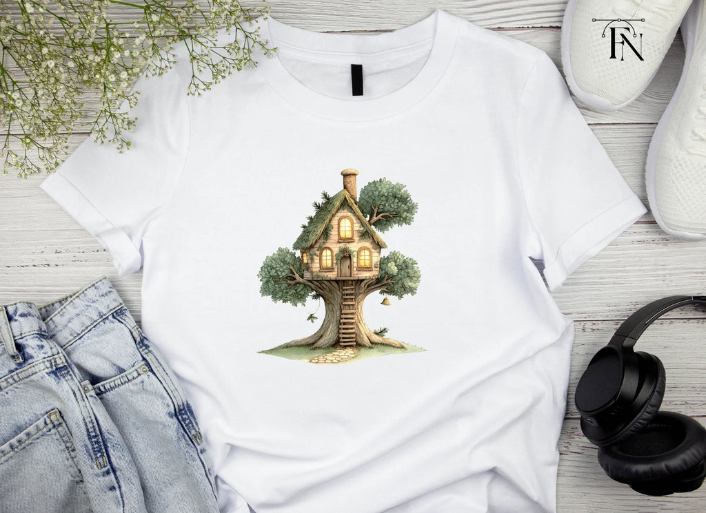 Enchanted Treehouse Illustration Clipart Bundle