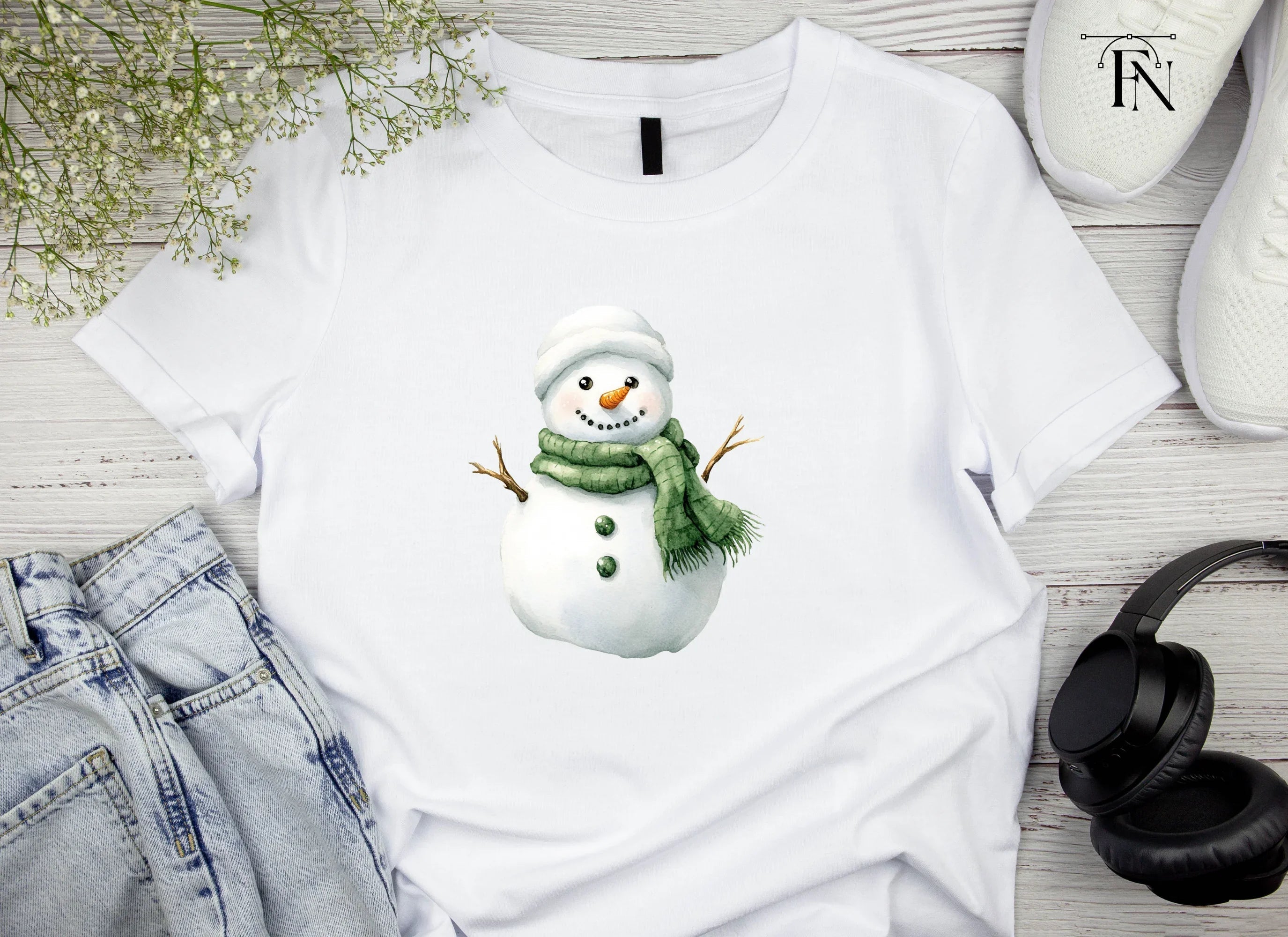 Cute Snowman Clipart Bundle