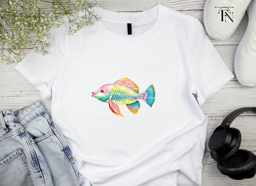 Colorful Rainbow Fish Clipart Bundle