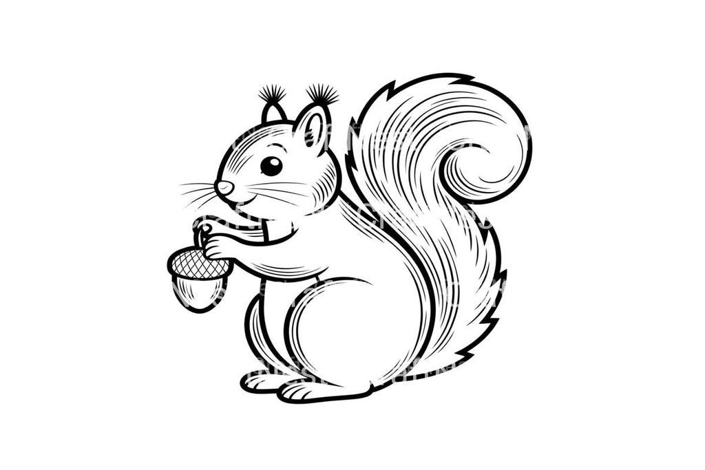 Cute Squirrelsfor Kids Coloring Books