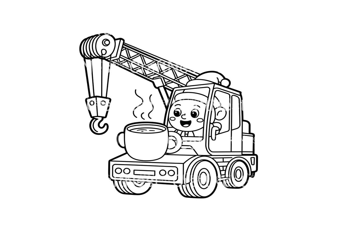 Winter Drink Construction Coloring Books