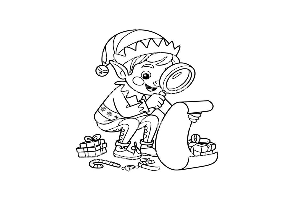 Christmas Elf Wish ListPlanner Coloring Books