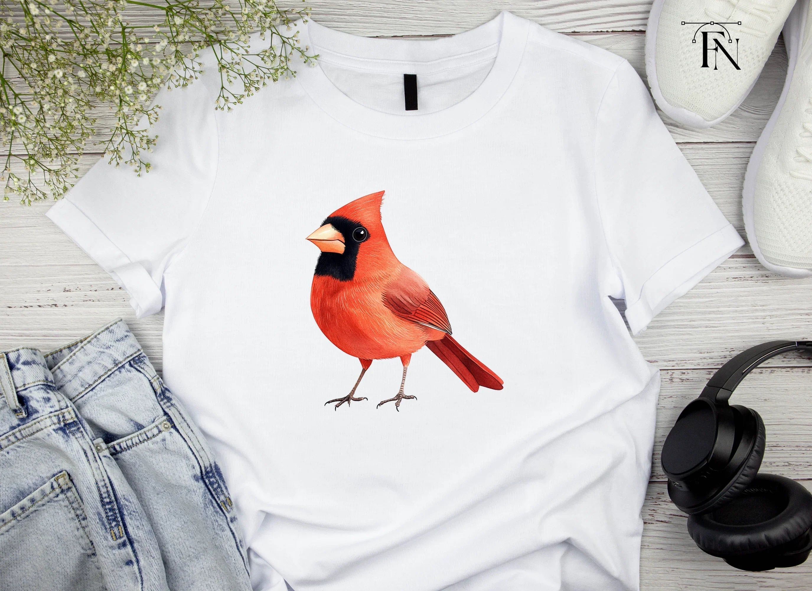 Vibrant Red Cardinal Bird Clipart Bundle