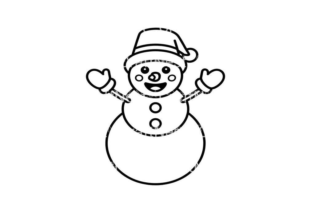 Happy Snowman Winter Coloring Books