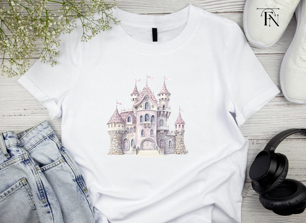 Pink Princess Castle Clipart Bundle