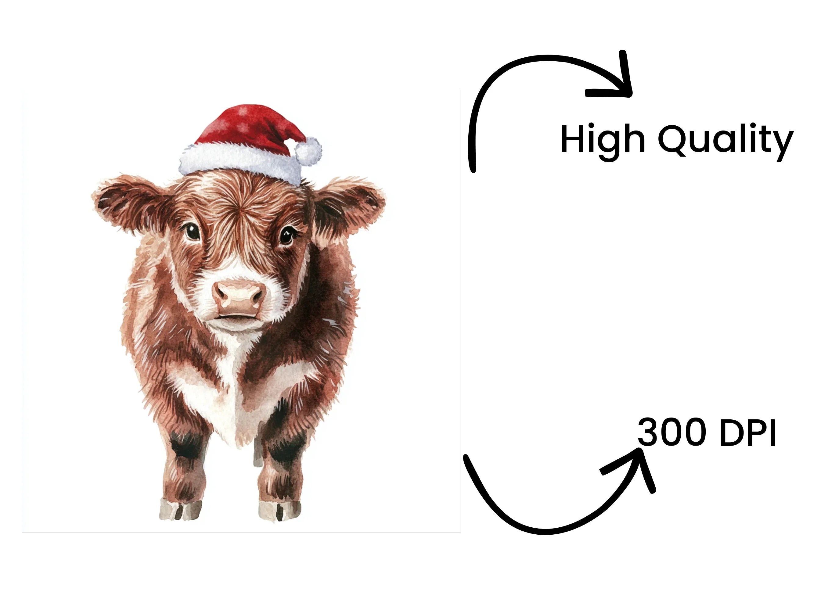 Christmas Calf Clipart Bundle